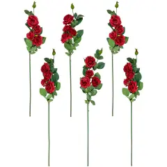 Northlight Real Touch&trade; Red Artificial Rose Floral Sprays, Set of 6 -35"