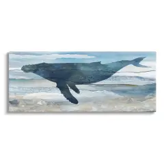 Stupell Industries Abstract Whale Silhouette Canvas Wall Art