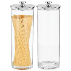 mDesign Tall Kitchen Apothecary Airtight Canister Jars - 2 Pack