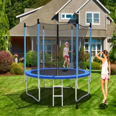 Outdoor Trampoline with Safety Closure Net