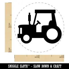Tractor Farm Vehicle Self-Inking Rubber Stamp for Stamping Crafting Planners Green