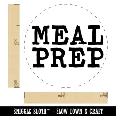 Meal Prep Fun Text Self-Inking Rubber Stamp for Stamping Crafting Planners Orange