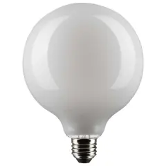 6Pk - Satco 6w G40 Globe Filament LED 4000K E26 Base White Dimmable - 60w equiv Cool White