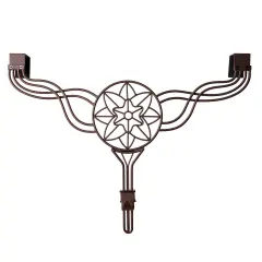 Adjustable Wreath Hanger for Door - Flower (Brown)
