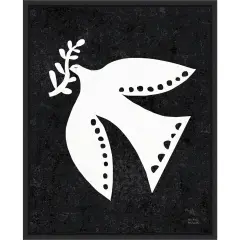 Christmas Whimsy Dove by Michael Mullan Canvas Art Framed