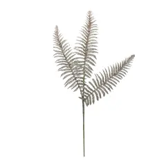 Raz 29.5" Rose Gold Glittered and Sequined Fern Christmas Spray Silver