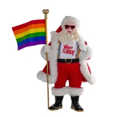 Kurt S. Adler 10-Inch Fabrich&eacute; Pride Santa