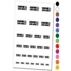 Poppin' Good Work Popcorn Teacher Student School Temporary Tattoo Water Resistant Fake Body Art Set Collection Hot Pink