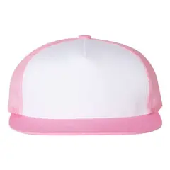 YP Classics&reg; Five-Panel Classic Trucker Cap Pink/ White/ Pink