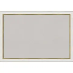 Eva Narrow Framed Corkboard, Grey Cork Eva White Gold