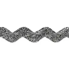 10 yards of 1/2" Metallic Medium Ric Rac Trim | 10 yard cut Metallic Silver