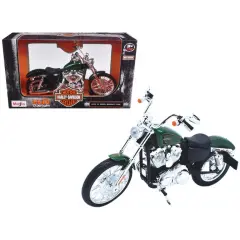 2013 Harley Davidson XL 1200V Seventy Two Green Motorcycle Model 1/12 by Maisto