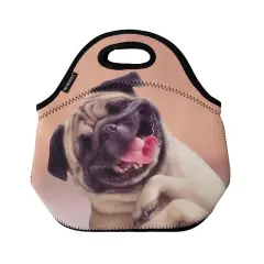 Wrapables Insulated Neoprene Lunch Bag Happy Puppy