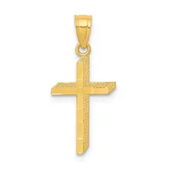 10K Gold Cross Pendant Jewelry 20 x 11mm