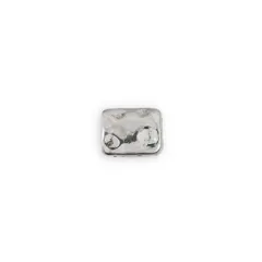 10x8mm Pewter Distressed Rectangle Bead (Package of 1)