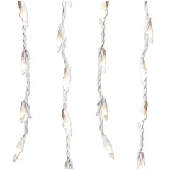 Sienna Twinkle Icicle Mini Christmas Lights - Clear - 8.5' White Wire - 300ct
