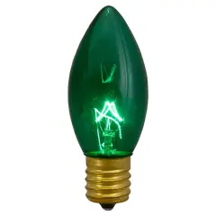 Northlight C9 Transparent Christmas Replacement Bulbs - Green - 4ct