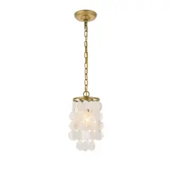 Selene 1 light Brass Pendant
