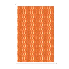 Happy Crafters&reg; Polka Dot 11.8" x 18" Sheet Orange and White