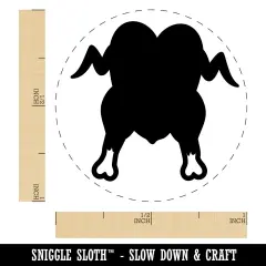 Cooked Thanksgiving Turkey Dinner Self-Inking Rubber Stamp Ink Stamper for Stamping Crafting Planners Yellow