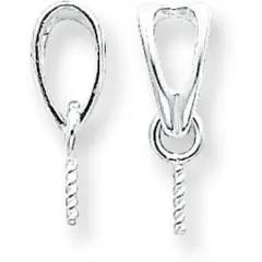 Sterling Silver Pearl Bail (4.70Mm Inside Diameter) 4Pcs