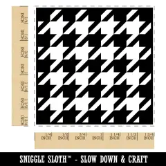 Houndstooth Pattern Block Square Rubber Stamp for Stamping Crafting