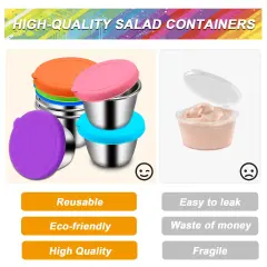 10 Pieces Food Storage Bags Silicone, Leakproof Reusable Storage Bags, Reusable Snack Bags Silicone for Home Food Storage, Kids School Lunch,Picnic and Travel (Salad Dressing Container)