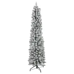 Northlight 6' Flocked North River Pine Pencil Artificial Christmas Tree, Unlit Green