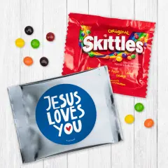 12ct Vacation Bible School Party Favors Skittles Religious Candy Faith on Fire by Just Candy