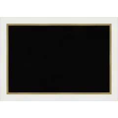Eva Framed Corkboard, Black Cork Eva White Gold