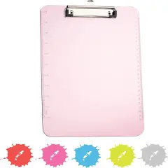 Enday Plastic Clipboard W/ Low Profile Clip Red