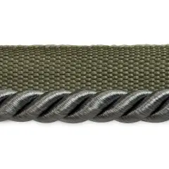 20 yards of Emmerson 1/4" Twisted Lip Cord Trim | 20 yard cut Gray