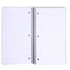 Office Durable Spiral Notebooks, 5 Subject, (Sage Green, Wide Ruled 1pk), 200 Sheets, 5 Poly Pockets, Moisture Resistant Cover, School, Office, Business, Professional