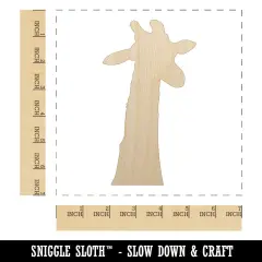 Giraffe Head Solid Unfinished Wood Shape Piece Cutout for DIY Craft Projects