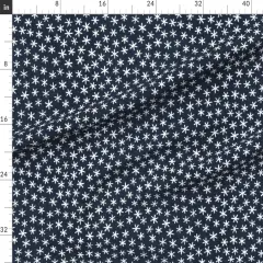 Various Fabrics by the Yard or Fat Quarter Whimsical Ditsy Boho Dark Blue Starry Night Custom Printed Fabric by Spoonflower