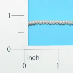 Loose Round 3mm Ivory Pearls - 60" Strand White
