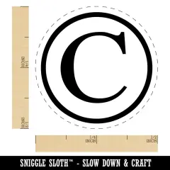 Copyright Symbol Self-Inking Rubber Stamp for Stamping Crafting Planners Fuchsia