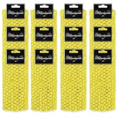 Pack of 12 2 3/4" Crochet Headband Yellow