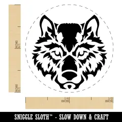 Wild Tribal Wolf Head Self-Inking Rubber Stamp Ink Stamper for Stamping Crafting Planners Fuchsia