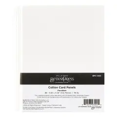Spellbinders BetterPress Letterpress A2 Cotton Card Panels-Porcelain 25/Sheets