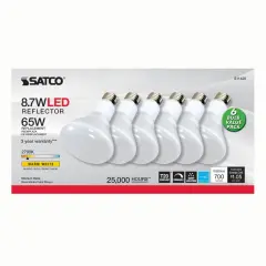6Pk - Satco 8.7w 120v LED Bulb BR30 E26 Base 700lm 2700k Warm White - 65w-equiv