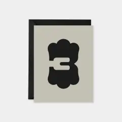 Birthday Age Card, Year Three, Ornate