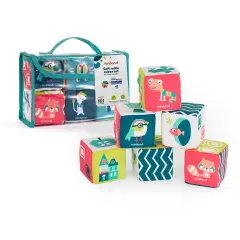 Feel to Learn: Soft Rattle Cubes Set