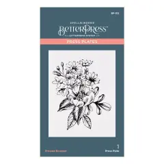 Spellbinders BetterPress Letterpress System Press Plates-Pressed Bouquet 1/Pkg