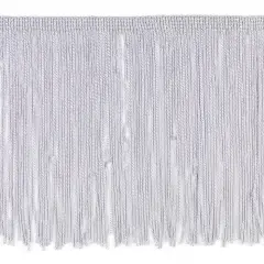 20 Yards of 6" Chainette Fringe Trim | 20 yard cut Silver/Grey