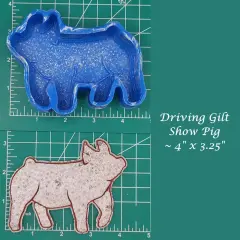 Show Pig - Driving Gilt - Silicone Freshie Mold - Medium