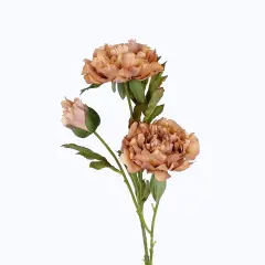 2 Pcs Stem Silk Peony Artificial Flowers Dusty rose