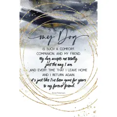 Dexsa My Dog Inspirational Wood Plaque 6 inches x 9 inches