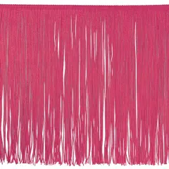 12" Chainette Fringe Trim, Polyester, Decorative, Versatile for Costumes Hot Pink