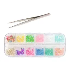 Wrapables Dazzling Nail Art Rhinestones Nail Manicure with Plastic Case Sparkling Gems